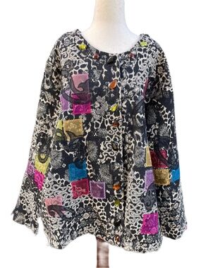 Drapers Studio • Jacket • Multi-Colors • Floral/ Geometric Design • Size 2X
